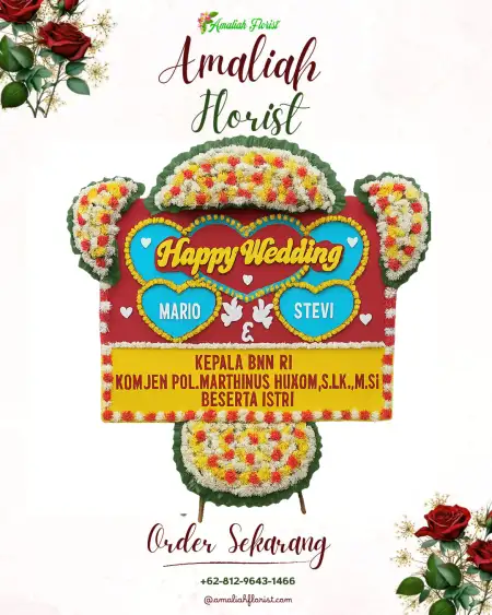 Papan Bunga Pernikahan Ciwedus